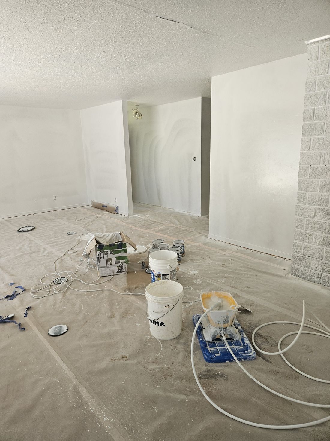 A rental property repainted throughout after tenant damage